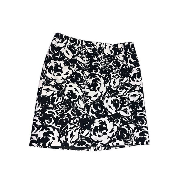 Liz Claiborne Career Lined Floral Print Black Pencil Skirt Women’s Size 18 - Picture 1 of 10